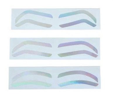 White / Holo eyebrow stencil